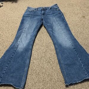 Edgely high rise flare Blue Jeans for Women